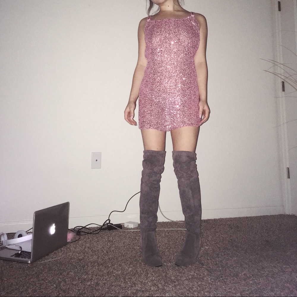 Vintage/ RETRO Pink Sequin Dress